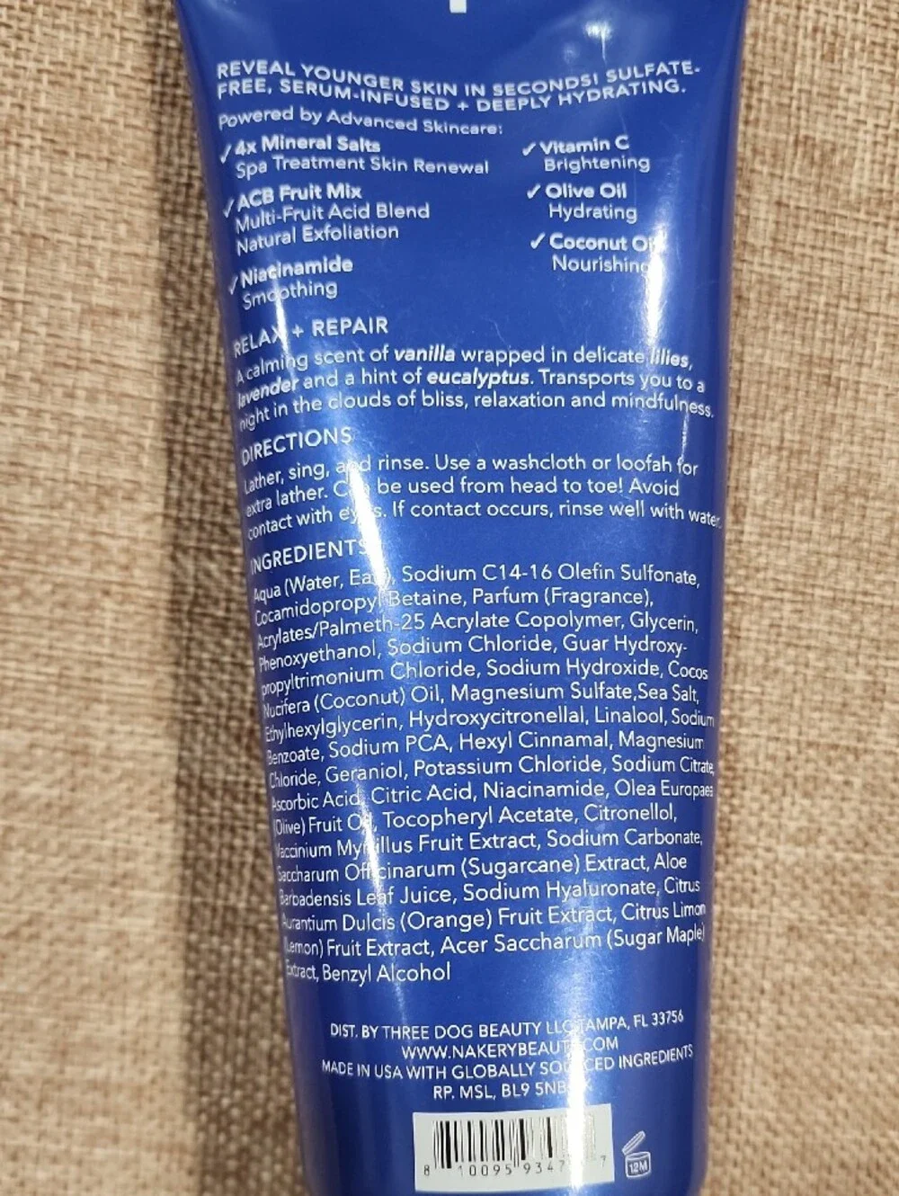 Nakery Beauty Magnesium Face, Body & Hair Wash